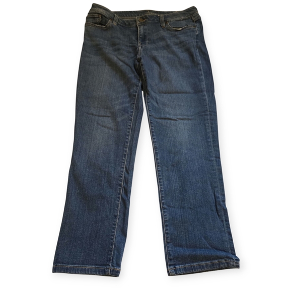 New York & Company Size 8 Blue Cropped Ankle Jeans - Picture 1 of 9